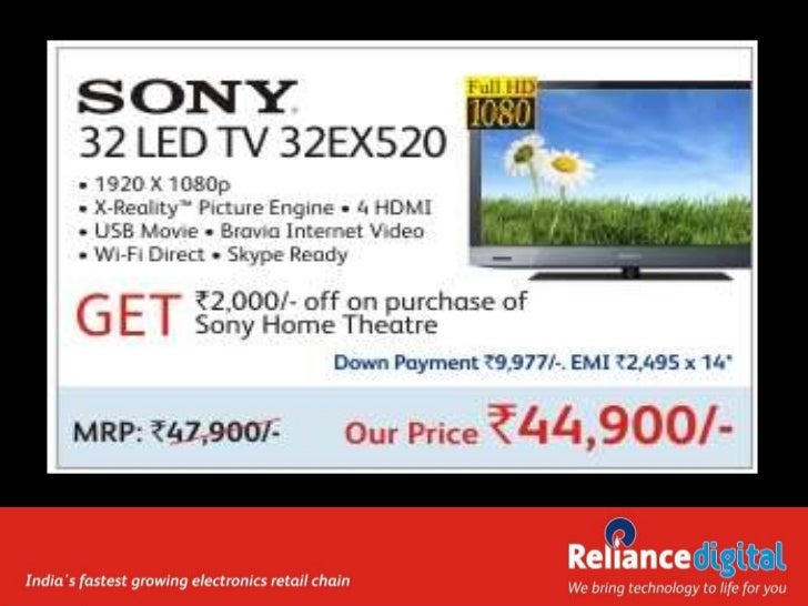 Reliance Digital Special Offers and Discounts on LED Televisions and
