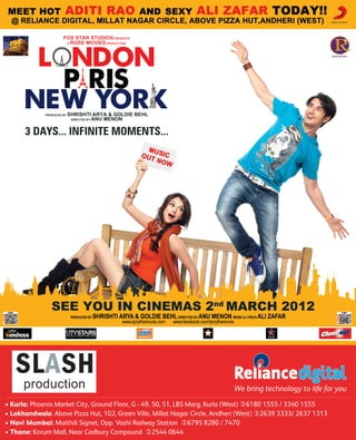 Reliance Digital Store Host the Stars of Upcoming Movie 'London Paris New York - Aditi Rao & Ali Zafar