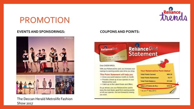 Reliance Retail Marketing Mix Pptx