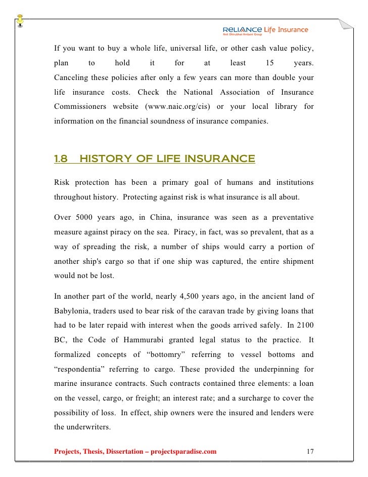 Phd thesis on life insurance