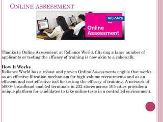 Testing Reliance Image Reliance World | PPTX