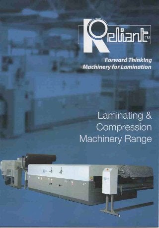 Reliant Machinery flatbed laminating brochure