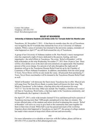 Relief at Rounders Press Release