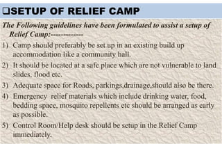 Relief camp Management and camp incharege | PPTX