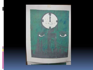 Relief printing with two linoleum plates