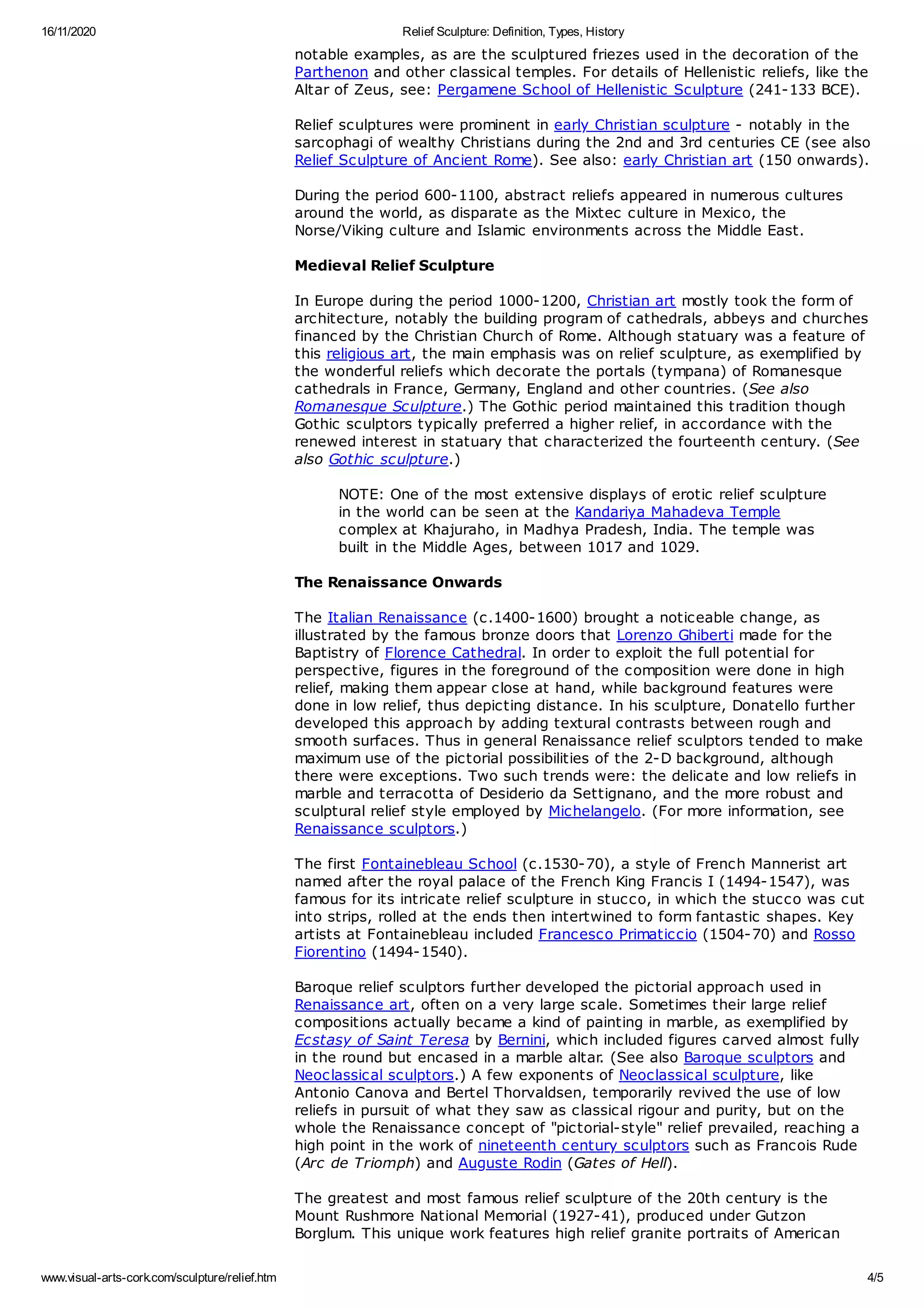 Relief sculpture definition, types, history | PDF