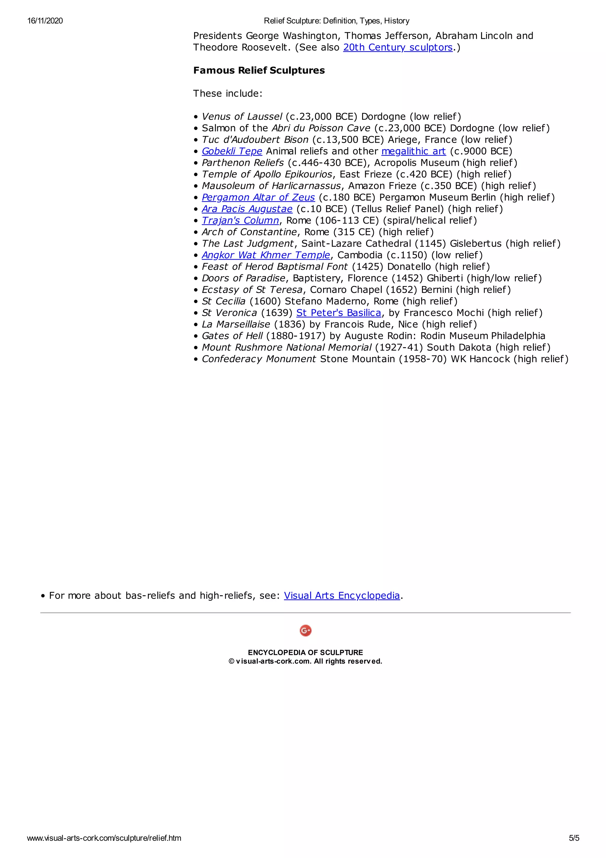 Relief sculpture definition, types, history | PDF