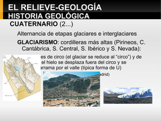 EL RELIEVE-GEOLOGÍA Estructuras del relieve 