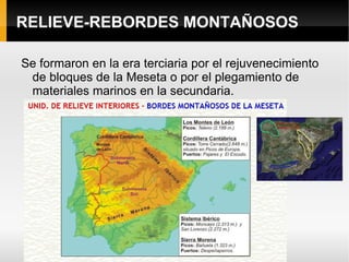 RELIEVE-MESETA Corte de la Sierra de Gredos  (estructura fallada)  