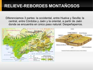 RELIEVE-REBORDES MONTAÑOSOS Macizo Galaico-Leonés :  forma parte del antiguo zócalo paleozoico arrasado en el Secundario. En la era Terciaria se vio afectado por la orogenia alpina. Presenta materiales silíceos y montañas de cumbres redondeadas de escasa altura. Cortadas por multitud de fallas.  