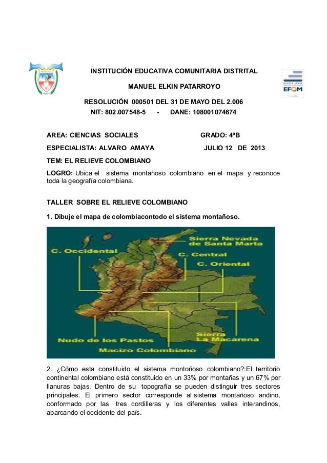 preguntas basicas de geografia colombiana relieve colombiano 4 186 a 2 preguntas basicas de geografia colombiana relieve colombiano 4 186 a 2