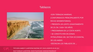 Relieve de la costa peruana, pampas, tablazos | PPTX