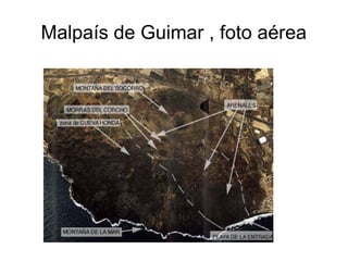 Malpaís de Guimar , foto aérea 
 