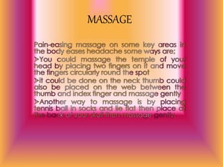 MASSAGE
 