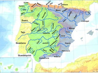 Relieve e hidrografia de España