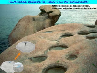PILANCONES DEBIDOS AL HIELO Y LA METEORIZACIÓN
 