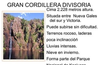 RELIEVE DE OCEANÍA Costas recortadas (norte) rectas(sur).