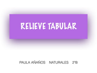 RELIEVE TABULAR
PAULA AÑAÑOS NATURALES 2ºB
 