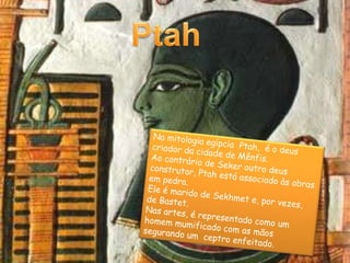 SethSeth é o deus egípcio da violência e da desordem, da traição, do ciúme, da inveja, do deserto, da guerra e  dos animais e serpentes. Seth era a encarnação do espírito do mal e irmão de Osíris, o deus que trouxe a civilização para o Egipto. Seth era também o deus da tempestade no Alto Egipto. Era marido e irmão de Néftis. 