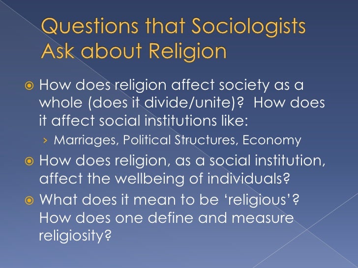 What kind of questions do sociologists ask?