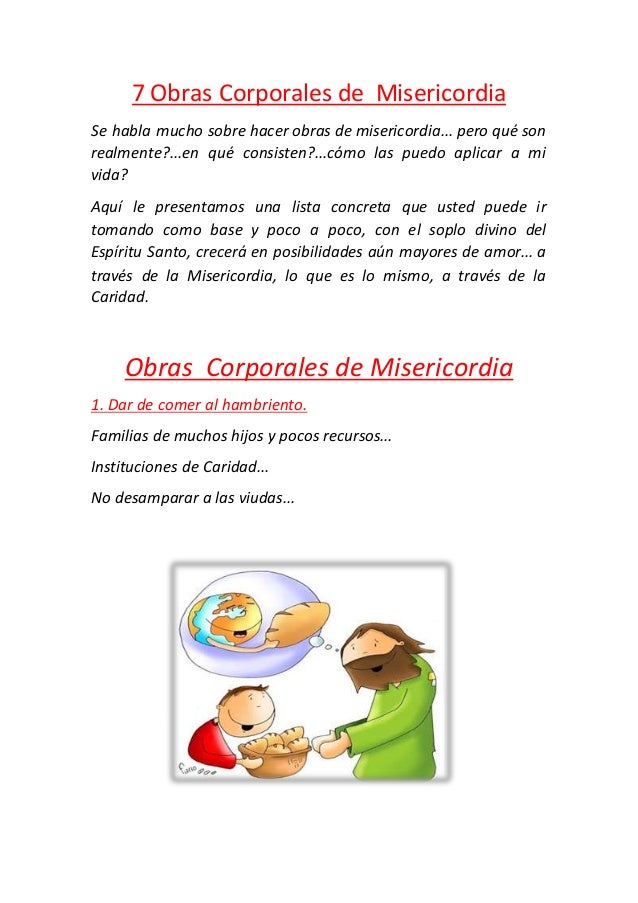 Obras Corporales de Misericordia