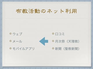 布教活動のネット利用
 