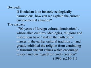 Religion, Culture And Environment