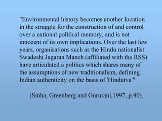 Religion, Culture And Environment