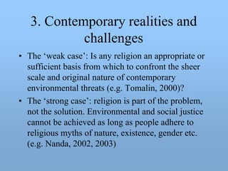 Religion, Culture And Environment