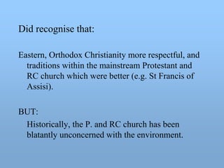 Religion, Culture And Environment