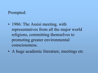 Religion, Culture And Environment