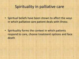 Religion and spirituality in palliative care | PPTX