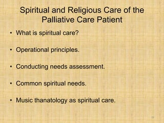 Religion and spirituality in palliative care | PPTX