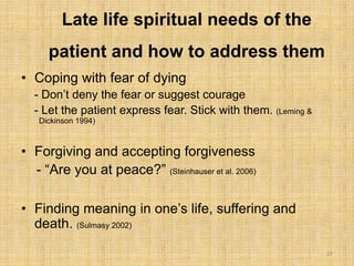 Religion and spirituality in palliative care | PPTX