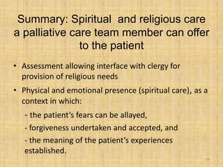 Religion and spirituality in palliative care | PPTX
