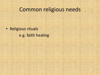 Religion and spirituality in palliative care | PPTX