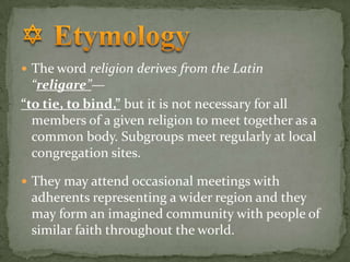 Anthro 181: Social Anthropology of Religion