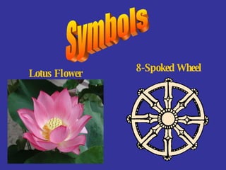 Symbols 8-Spoked Wheel Lotus Flower 