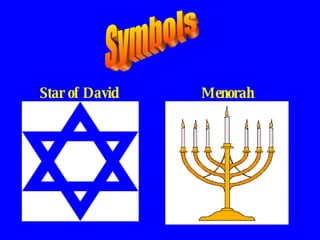 Symbols Star of David Menorah 