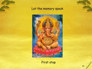 Let the memory speak First stop 