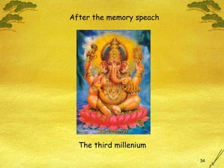 After the memory speach The third millenium 