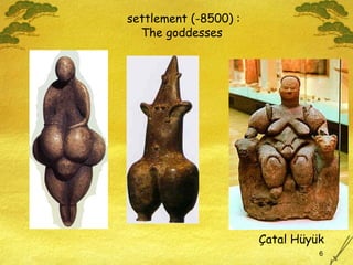 settlement (-8500) : The goddesses  Çatal Hüyük 