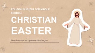 RELIGION SUBJECT FOR MIDDLE
SCHOOL:
CHRISTIAN
EASTER
 