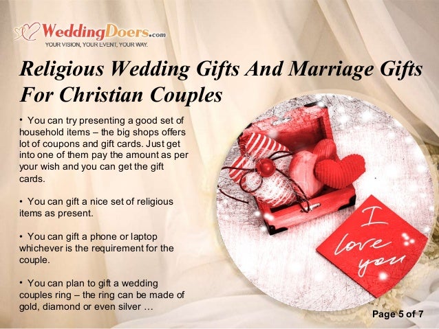 marriage gift for christian couple