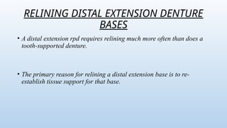 Relining In Rpd RELINING AND REBASING OF RPD asadasdsadsads | PPTX