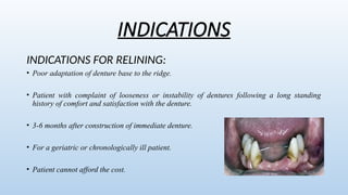 Relining In Rpd RELINING AND REBASING OF RPD asadasdsadsads | PPTX