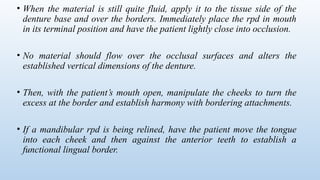 Relining In Rpd RELINING AND REBASING OF RPD asadasdsadsads | PPTX