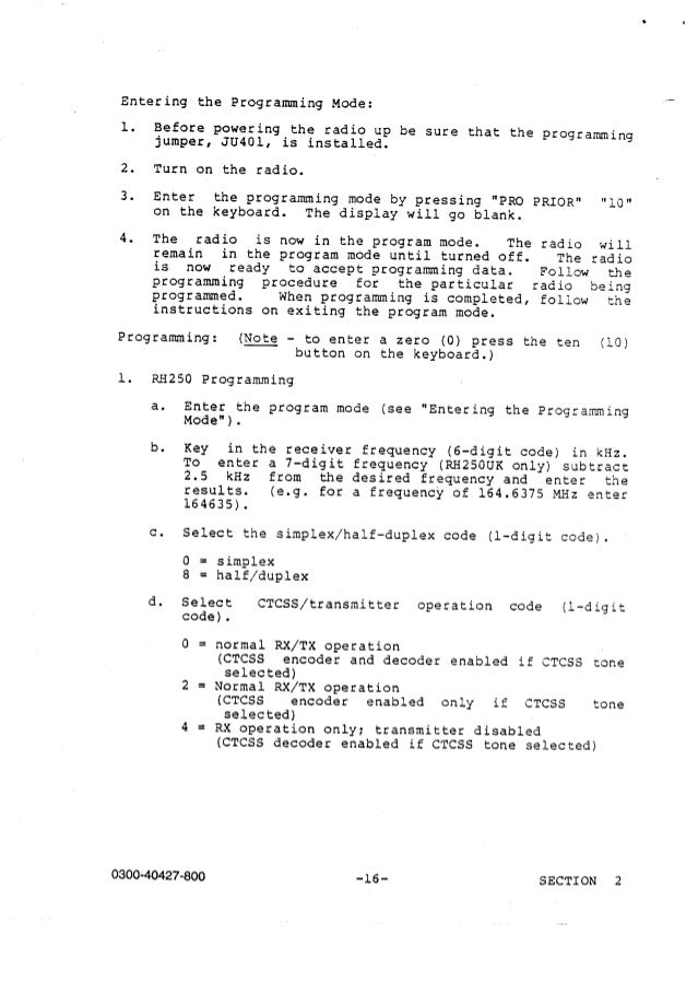 relm rh256 radio manual