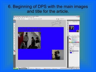 6. Beginning of DPS with the main images and title for the article. 