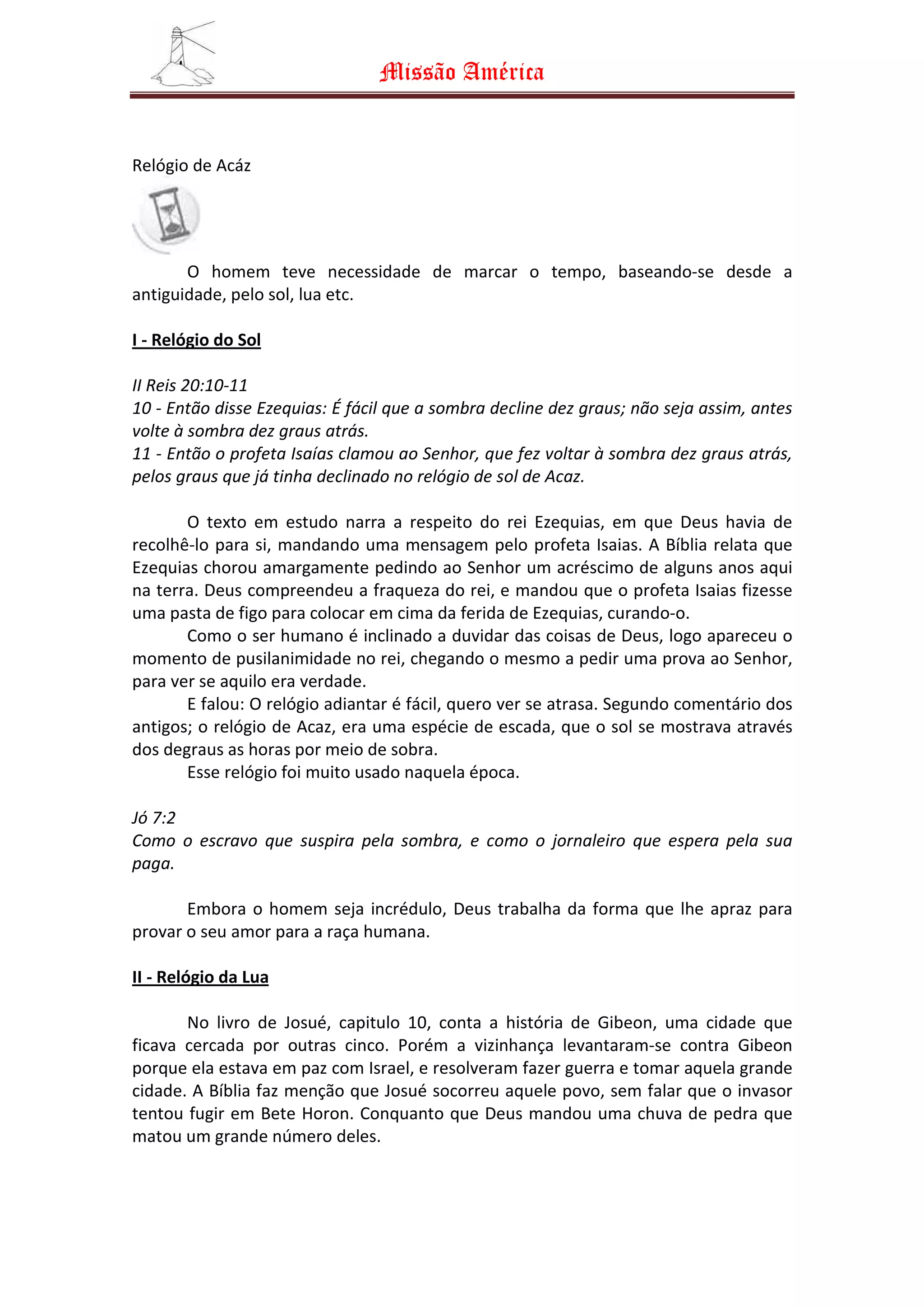 Relogio de Acaz | PDF